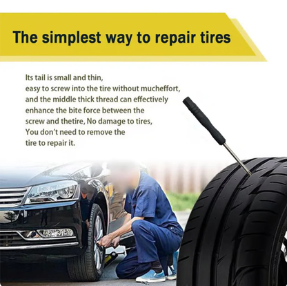 🧩60 PCs Tire Repair Rubber Nails Kit with 2 Sizes