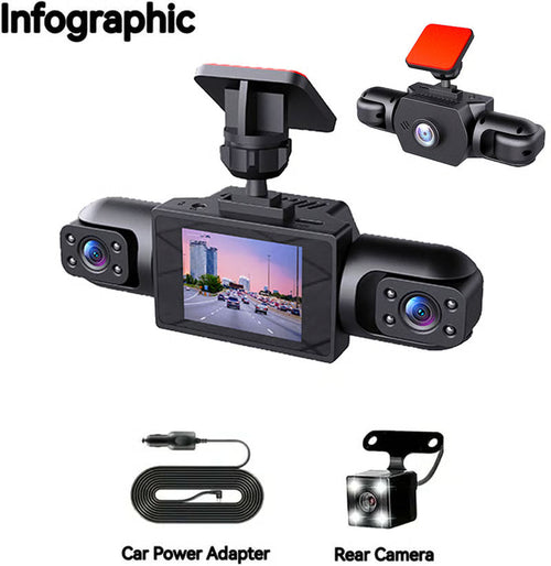 🚘LAST DAY 49％ OFF - Full View Car Dashcam System (Buy More Save More)🔥