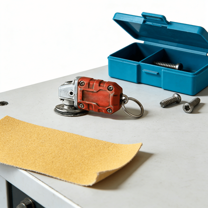 🛠️2-in-1 Mini Grinder Keychain: On-the-Go Smoothing Tool + Tool Enthusiast Collectible